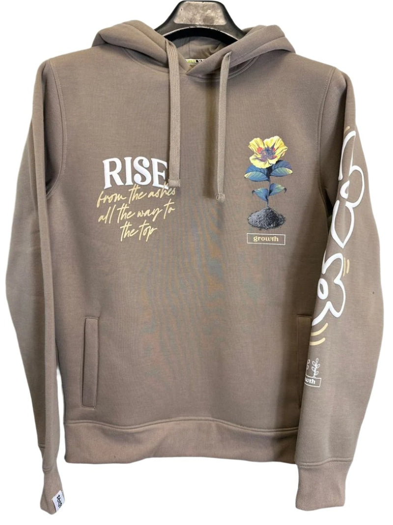 Highly Undrtd Kids 'Rise Again' Hoodie (Taupe) UF4657K