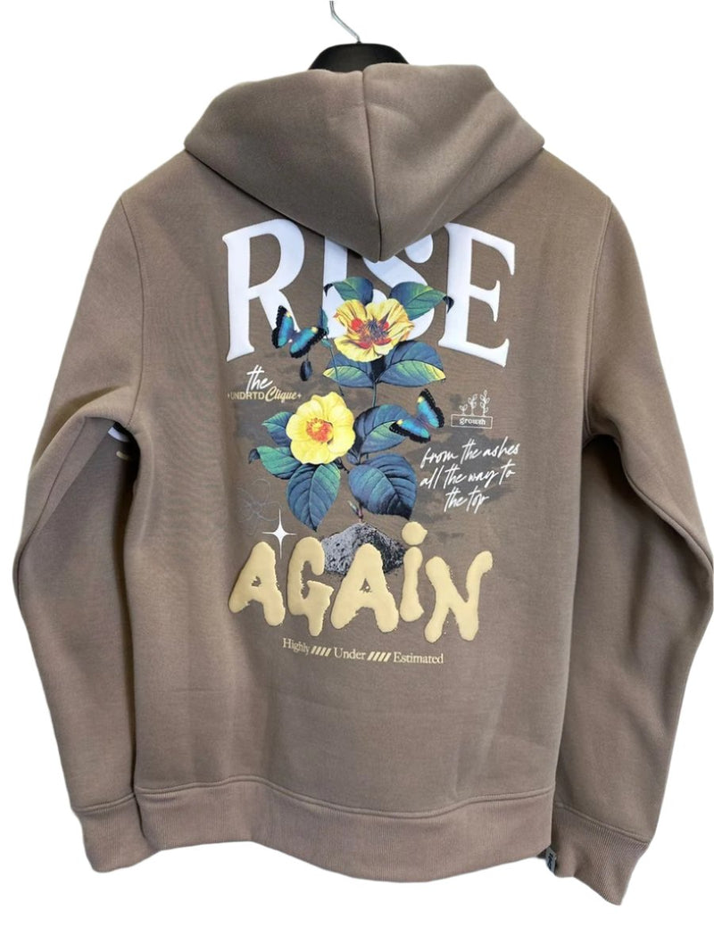 Highly Undrtd Kids 'Rise Again' Hoodie (Taupe) UF4657K