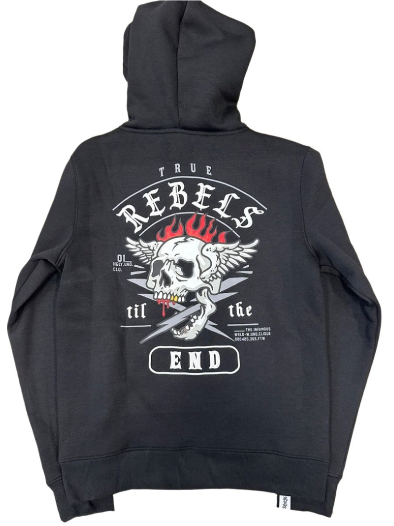 Highly Undrtd 'True Rebels' Hoodie (Black) UF4667