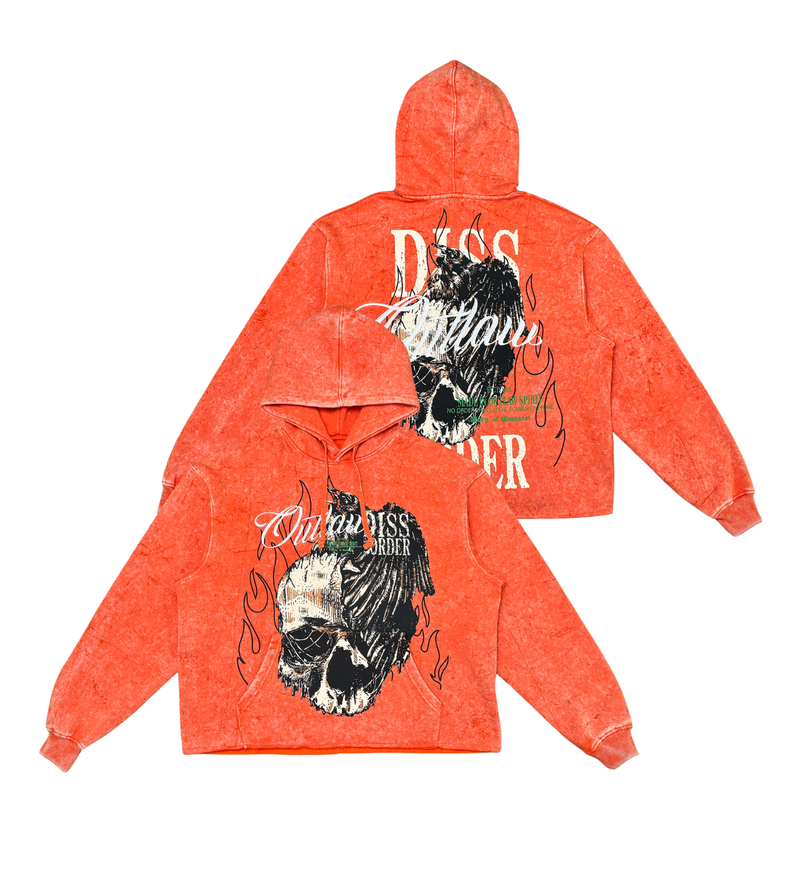 DISSORDER 'Outlaw' Pullover Hoodie (Orange) GN4106-ORG