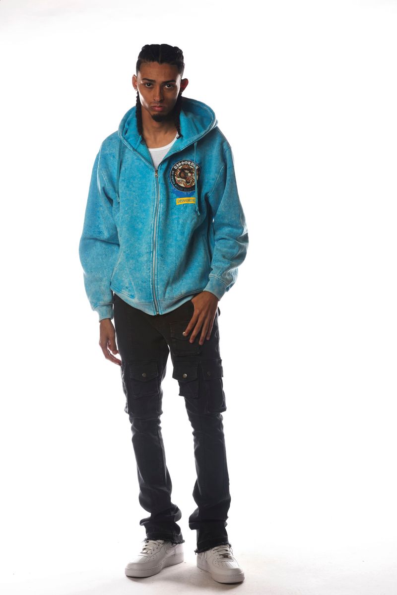 DISSORDER 'Established Alone' Zip Up Hoodie (Aqua) GN4103-AQU