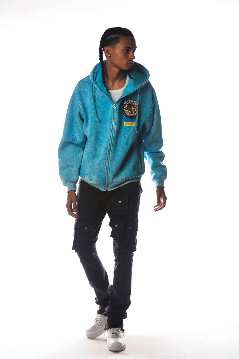 DISSORDER 'Established Alone' Zip Up Hoodie (Aqua) GN4103-AQU