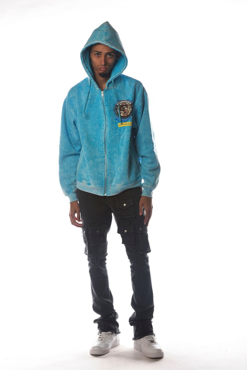 DISSORDER 'Established Alone' Zip Up Hoodie (Aqua) GN4103-AQU