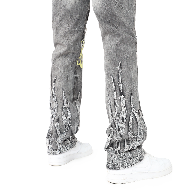 Smoke Rise 'Dystopia' Straight Denim (Eris Grey) JP25146