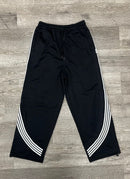 BKYS 'Stripped' Flecce Baggy Pants (Black) P1231 - FRESH N FITTED