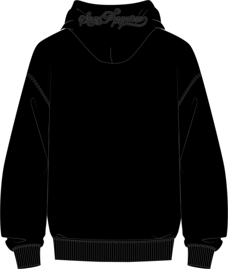 Pro Standard San Francisco 49ers 'Blackout' Drop Shoulder Hoodie (Black) FS45411070