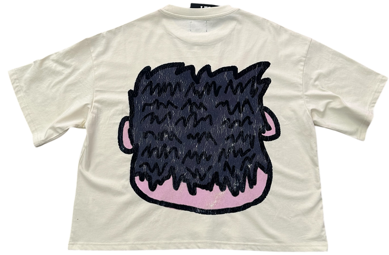 LGNDZ ' Colourful Smile ' Oversized Cropped T-Shirt (Cream) LG1408 - FRESH N FITTED