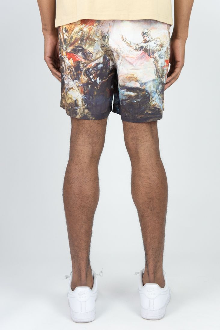 Rebel Minds 'Arts Of War' Board Shorts (Khaki) 151-913