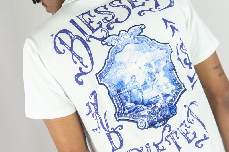 Rebel Minds 'Blessed And Gifted' Graphic T-Shirt (White) 151-118