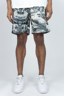 Rebel Minds 'Empire' Tapestry Shorts (Grey) 151-931 - FRESH N FITTED