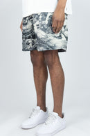 Rebel Minds 'Empire' Tapestry Shorts (Grey) 151-931 - FRESH N FITTED