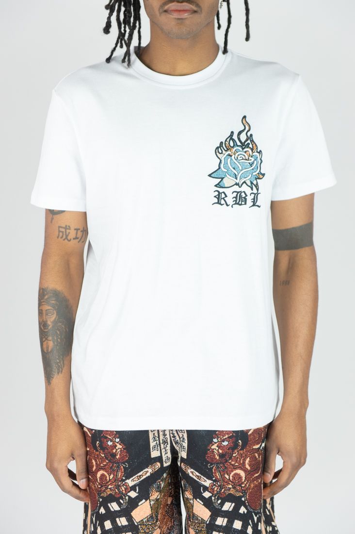 Rebel Minds 'RBL Samurai' Tapestry T-Shirt (White) 151-136