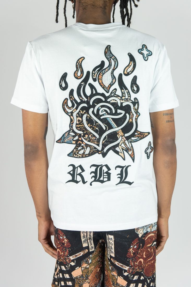 Rebel Minds 'RBL Samurai' Tapestry T-Shirt (White) 151-136