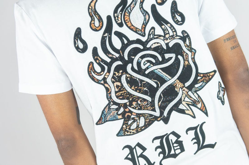 Rebel Minds 'RBL Samurai' Tapestry T-Shirt (White) 151-136