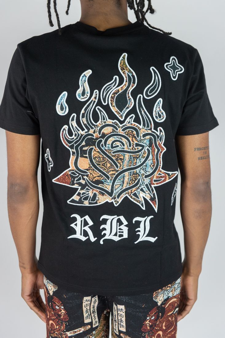 Rebel Minds 'RBL Samurai' Tapestry T-Shirt (Black) 151-136