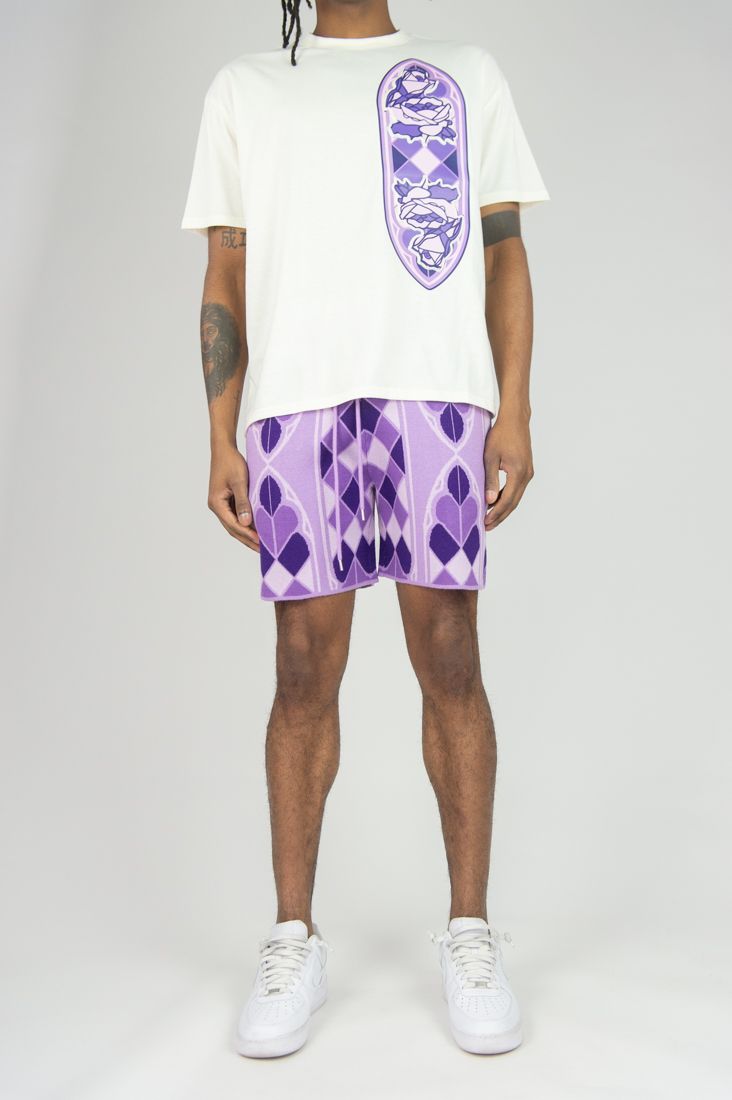 Rebel Minds 'Peace Of Mind' Sweater Shorts (Lavender) 151-942