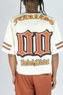 Rebel Minds 'Tiger' Cropped Football Jersey (Cream) 151-154 - FRESH N FITTED