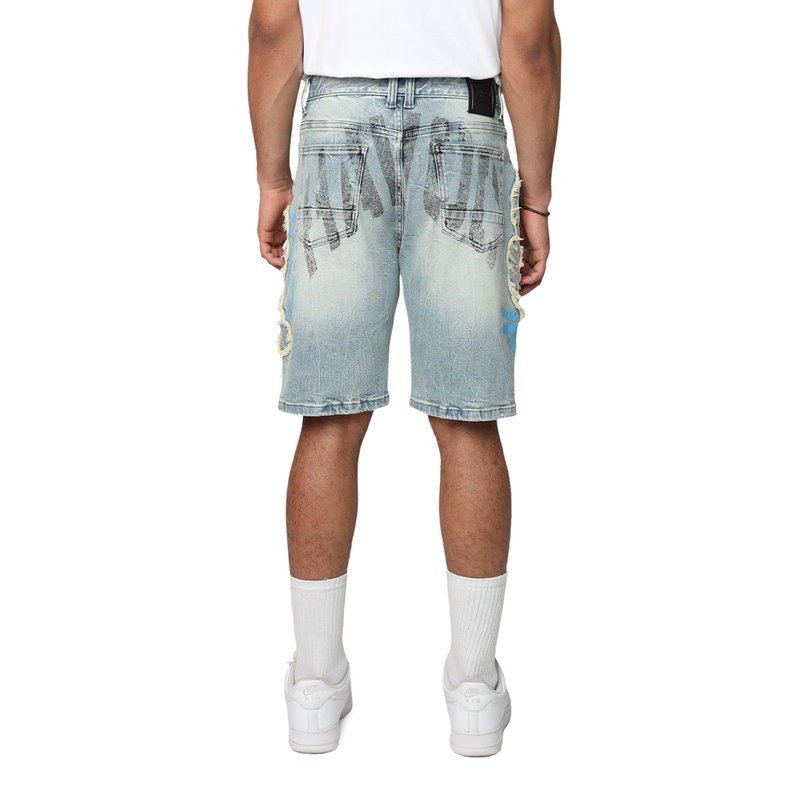 Smoke Rise 'Havoc' Denim Shorts (Margo Blue) JS25528 - FRESH N FITTED
