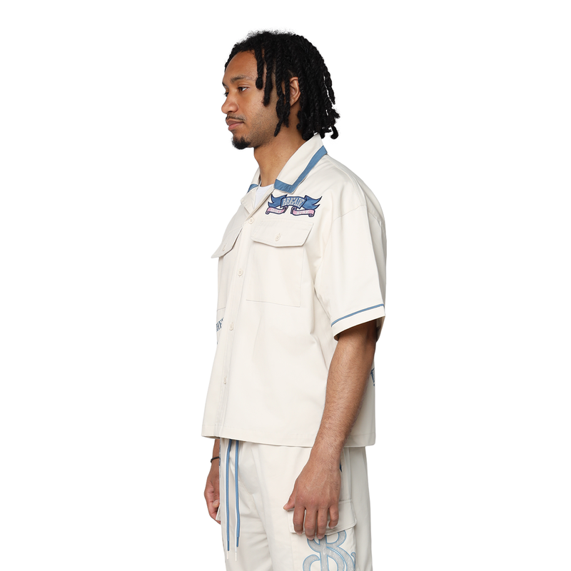 Smoke Rise 'Premier' Woven Shirt (Coronet Blue) WH25588 - FRESH N FITTED