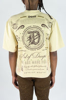 Rebel Denim 'Illusions' Cropped T-shirt (Khaki) 752-134 - FRESH N FITTED