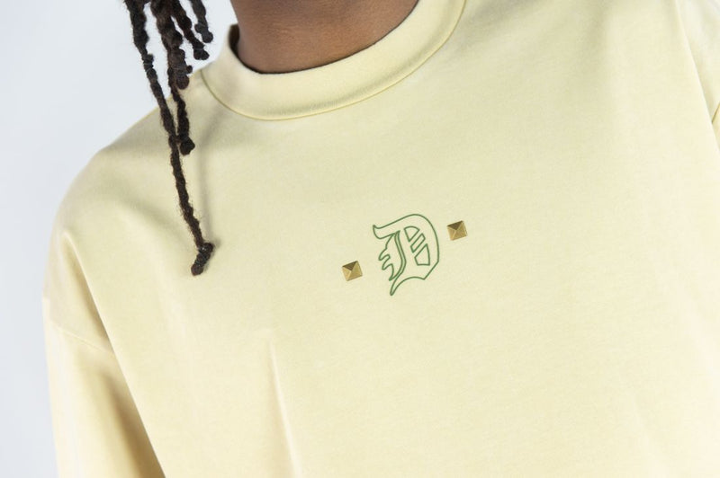Rebel Denim 'Illusions' Cropped T-shirt (Khaki) 752-134 - FRESH N FITTED