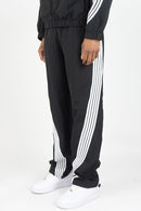 Rebel Minds 'Bent Stripes' Nylon Sweatpants (Black) 100-490