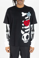 Rebel Minds 'Skeleton Twofer' L/S T-Shirt (Black) 152-242