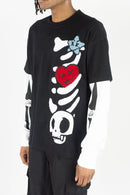 Rebel Minds 'Skeleton Twofer' L/S T-Shirt (Black) 152-242