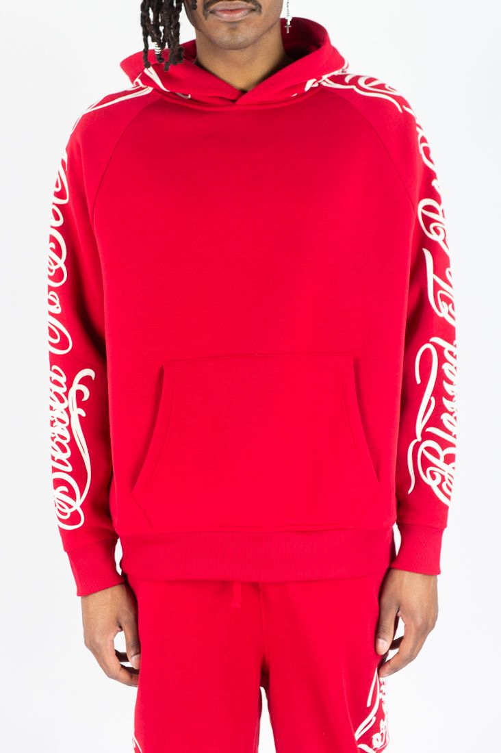 Rebel Minds 'Blessed' Fleece Hoodie (Red) 152-311 - FRESH N FITTED