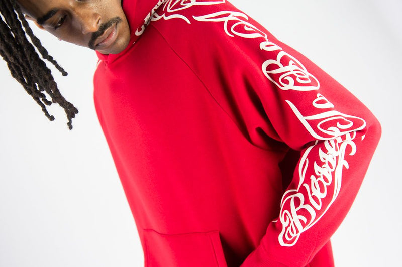 Rebel Minds 'Blessed' Fleece Hoodie (Red) 152-311 - FRESH N FITTED