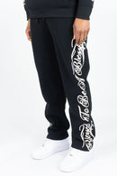 Rebel Minds 'Blessed' Fleece Sweatpants (Black) 152-411 - FRESH N FITTED