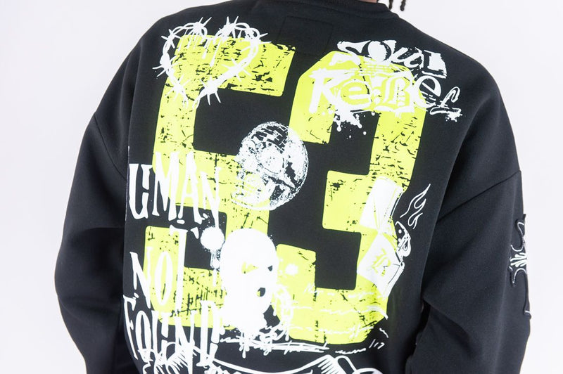 Rebel Minds 'Mask 53' Crew Sweatshirt (Black) 152-319 - FRESH N FITTED