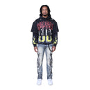 Smoke Rise 'Unbreakable' Cropped Hoodie (Graphite) FO25617