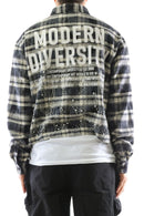 Kleep Mens Cropped Long Sleeve Heavy Flannel Shircket (Black) KW-5320 - FRESH N FITTED