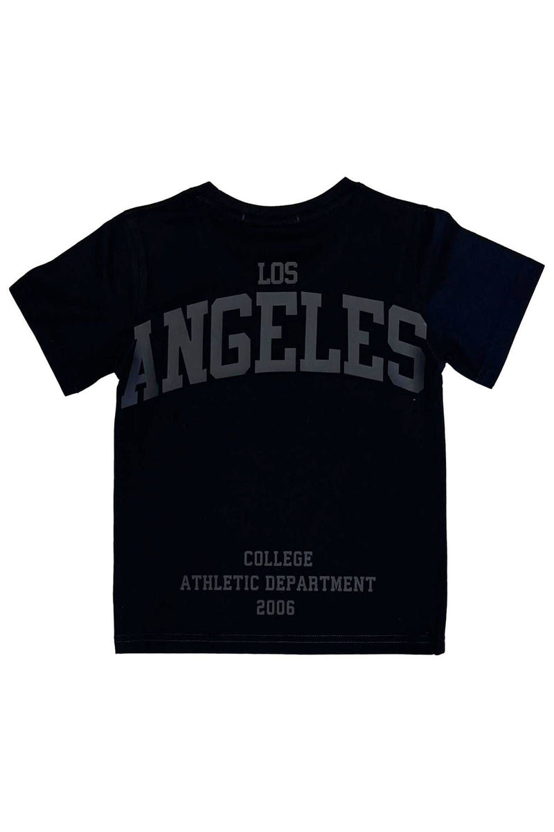 Black Label Kids 'LA DEPT' T-Shirt (Black/Black) - FRESH N FITTED