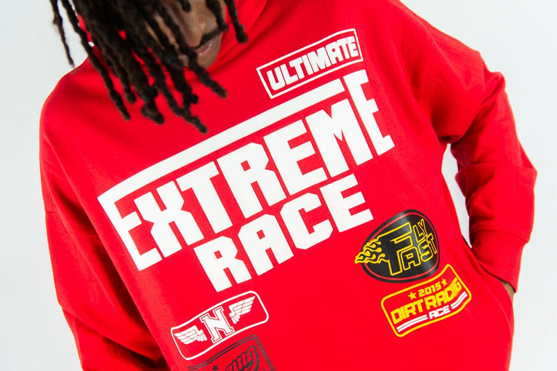 Rebel Minds 'Extreme Race' Hoodie (Red) 152-344