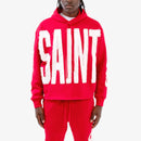 Copper Rivet 'Saint' Cropped Hoodie (Red) 531082