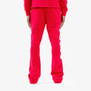Copper Rivet Flame Stacked Sweat Pants (Red) 511536