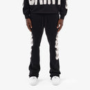 Copper Rivet 'Flame' Stacked Sweat Pants (Black) 511536