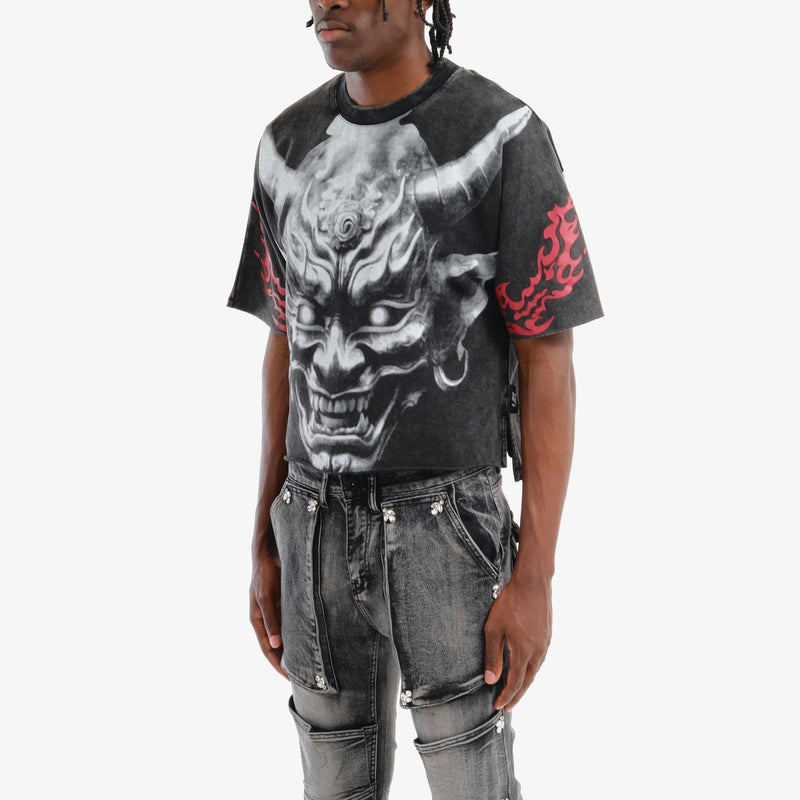 VOYAGE STUDIO 'Dark Side' Cropped T-Shirt (Black) 51T16
