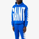 Copper Rivet Saint Cropped Hoodie (Royal Blue) 531082