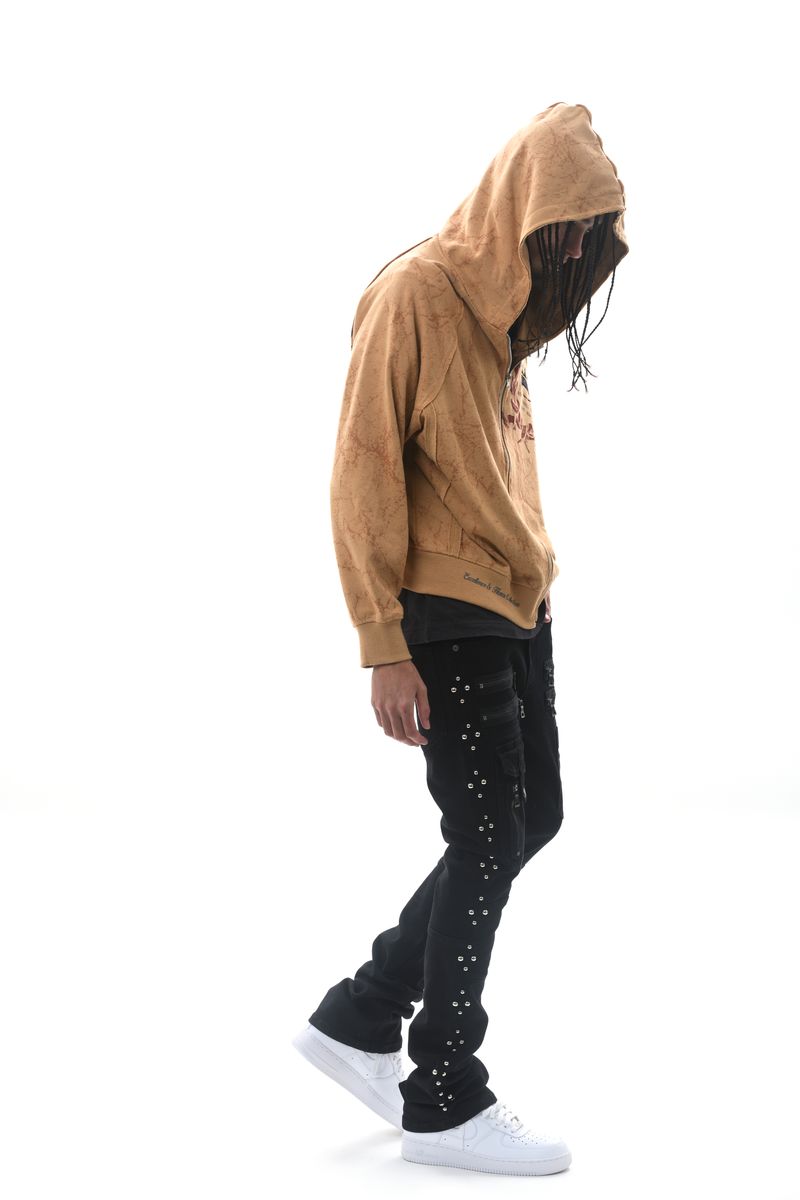 DARKAGES 'Loyalty' Zip Up Hoodie (Timber) DA7014-TIM