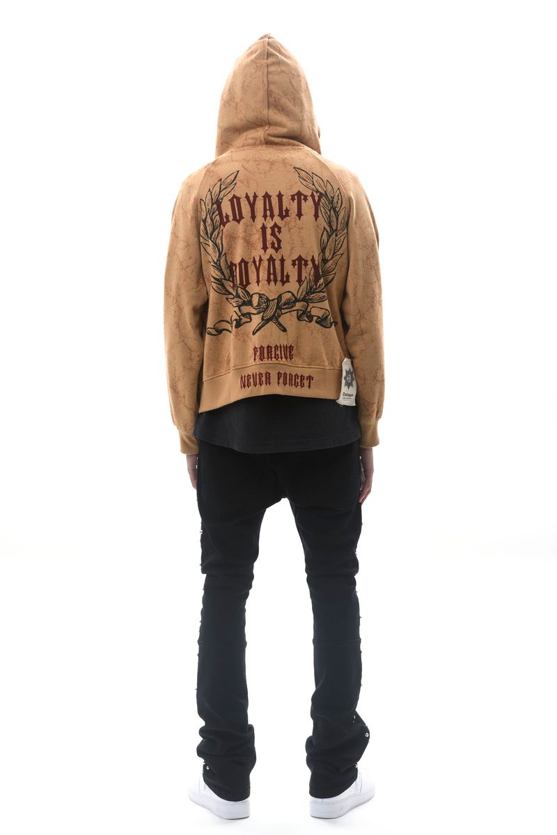 DARKAGES 'Loyalty' Zip Up Hoodie (Timber) DA7014-TIM