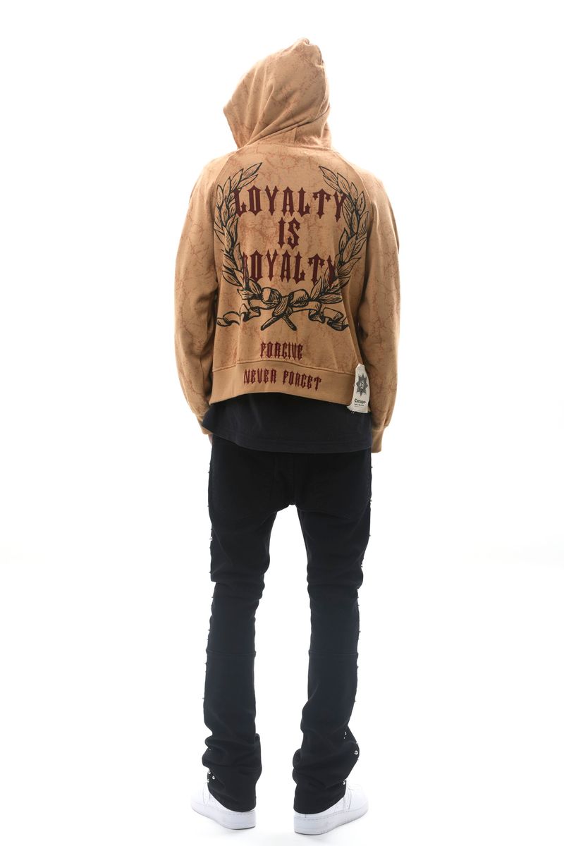 DARKAGES 'Loyalty' Zip Up Hoodie (Timber) DA7014-TIM