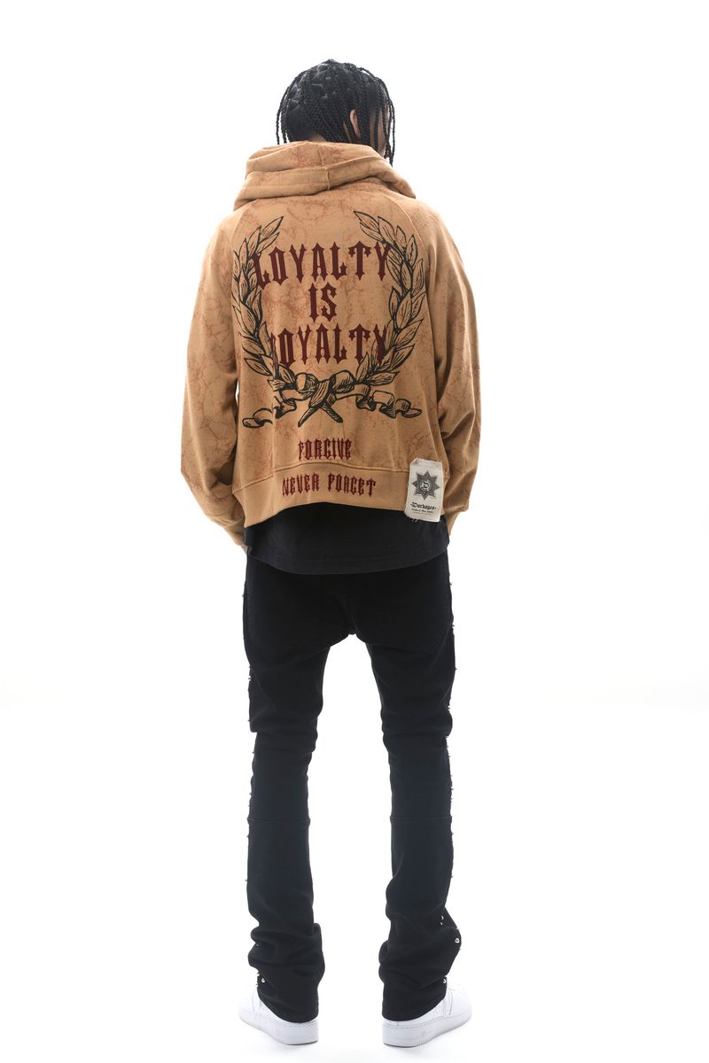 DARKAGES 'Loyalty' Zip Up Hoodie (Timber) DA7014-TIM