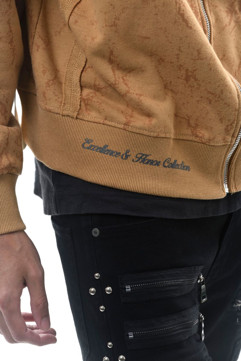 DARKAGES 'Loyalty' Zip Up Hoodie (Timber) DA7014-TIM