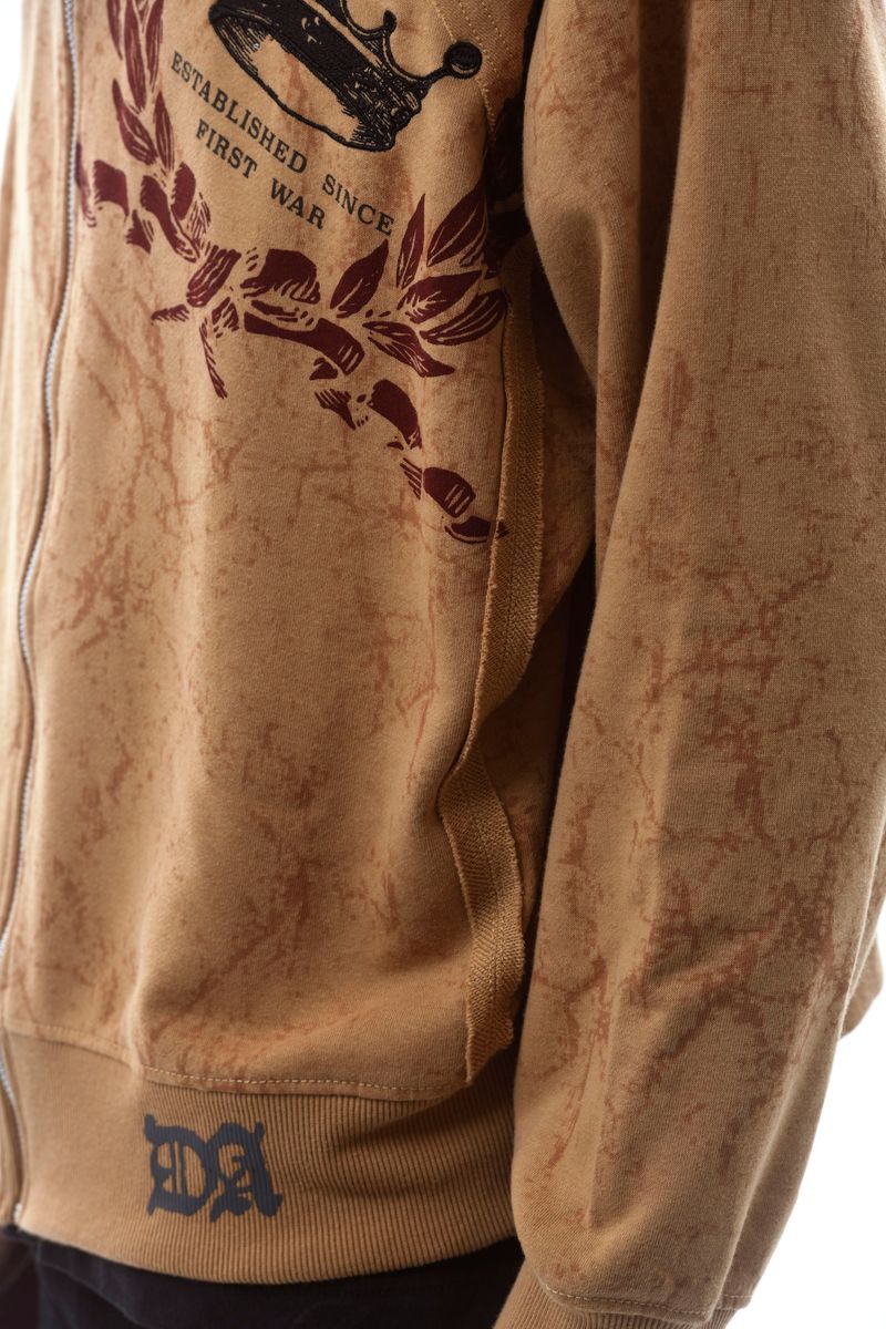 DARKAGES 'Loyalty' Zip Up Hoodie (Timber) DA7014-TIM