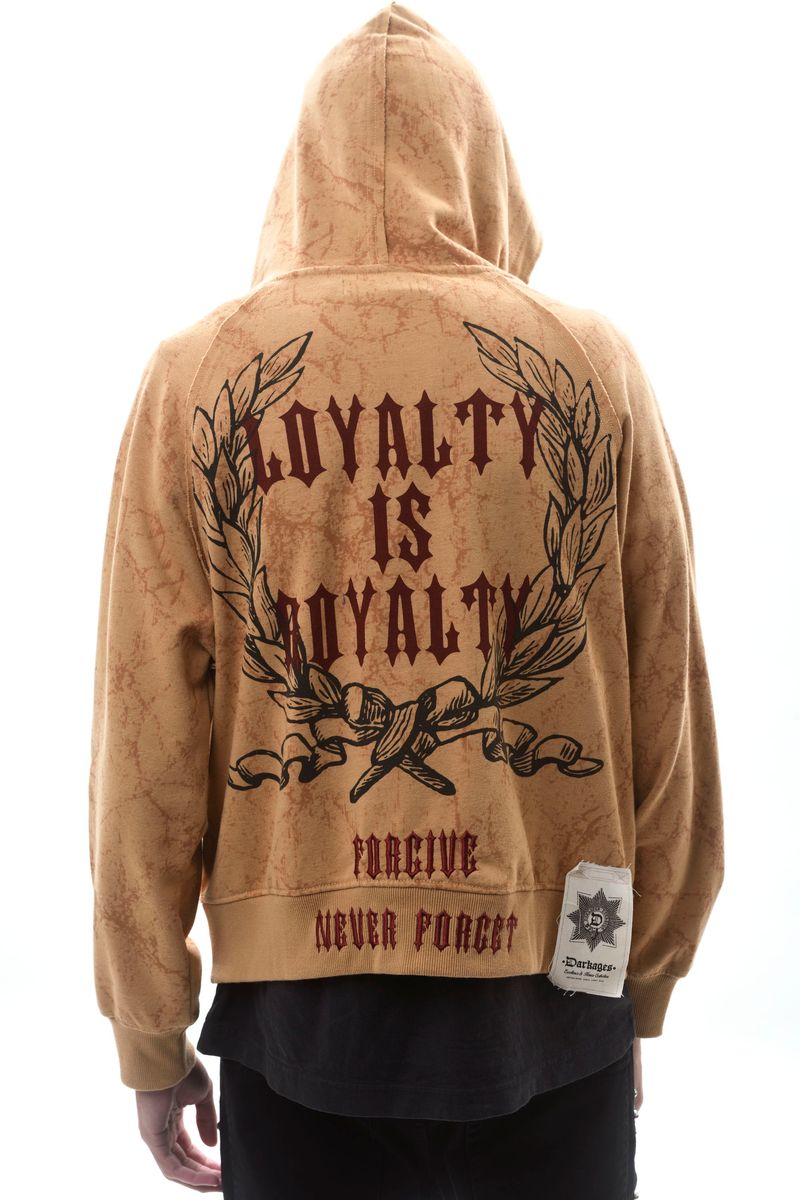 DARKAGES 'Loyalty' Zip Up Hoodie (Timber) DA7014-TIM