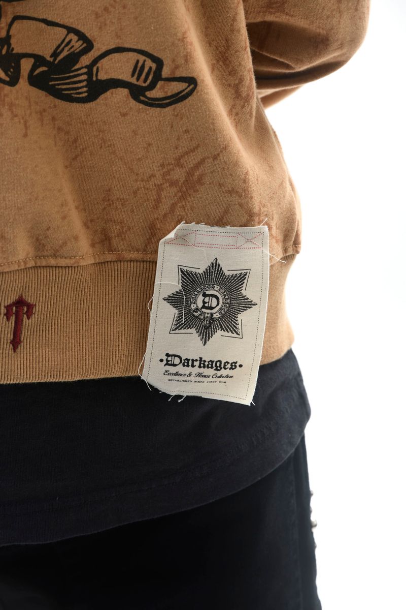DARKAGES 'Loyalty' Zip Up Hoodie (Timber) DA7014-TIM
