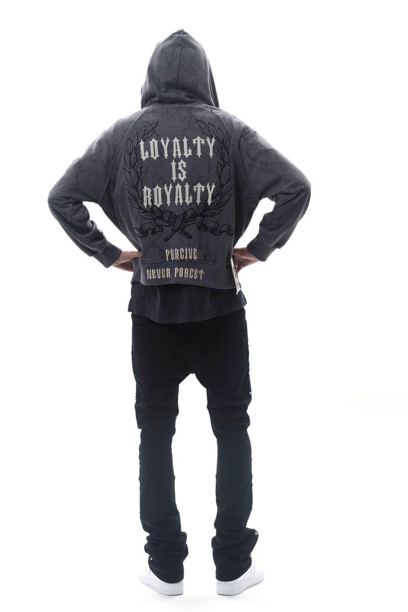 DARKAGES 'Loyalty' Zip Up Hoodie (Dk.Grey) DA7014-DGY